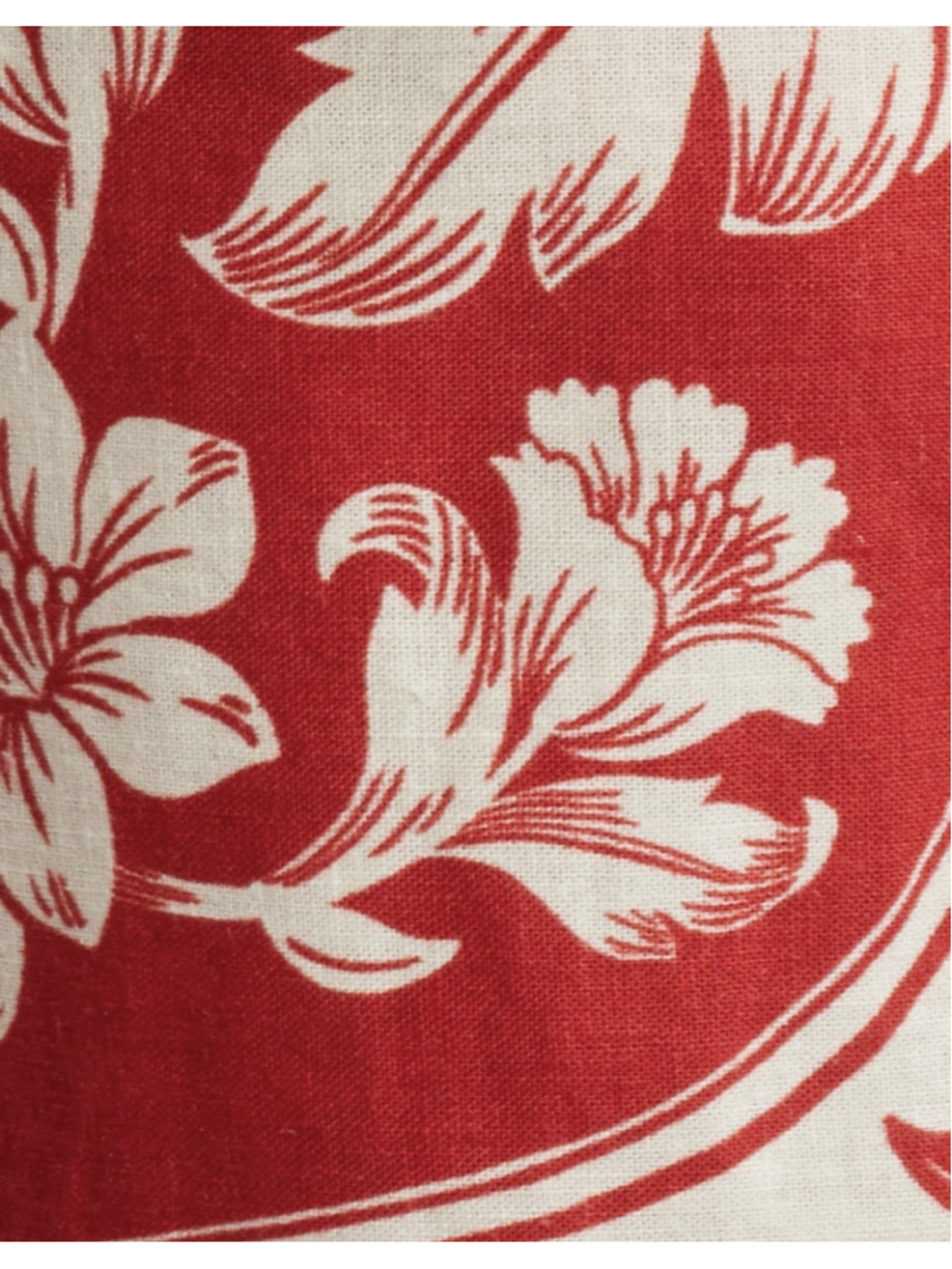 NWT Farm Rio Linen Blend Guanacaste Red/White Floral Romper Size:L MSRP:$198 - Picture 5 of 10